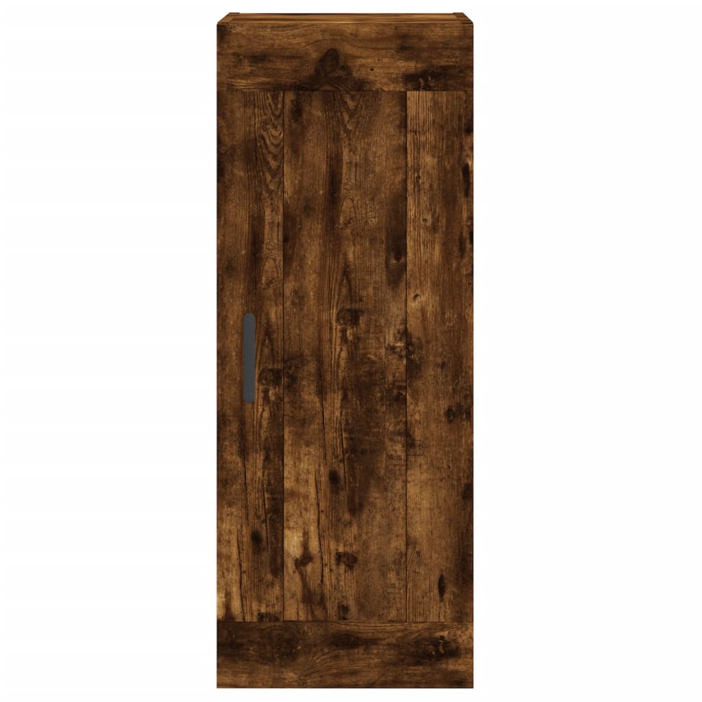 Visoka komoda dimljeni hrast 34,5x34x180cm konstruiranog drva