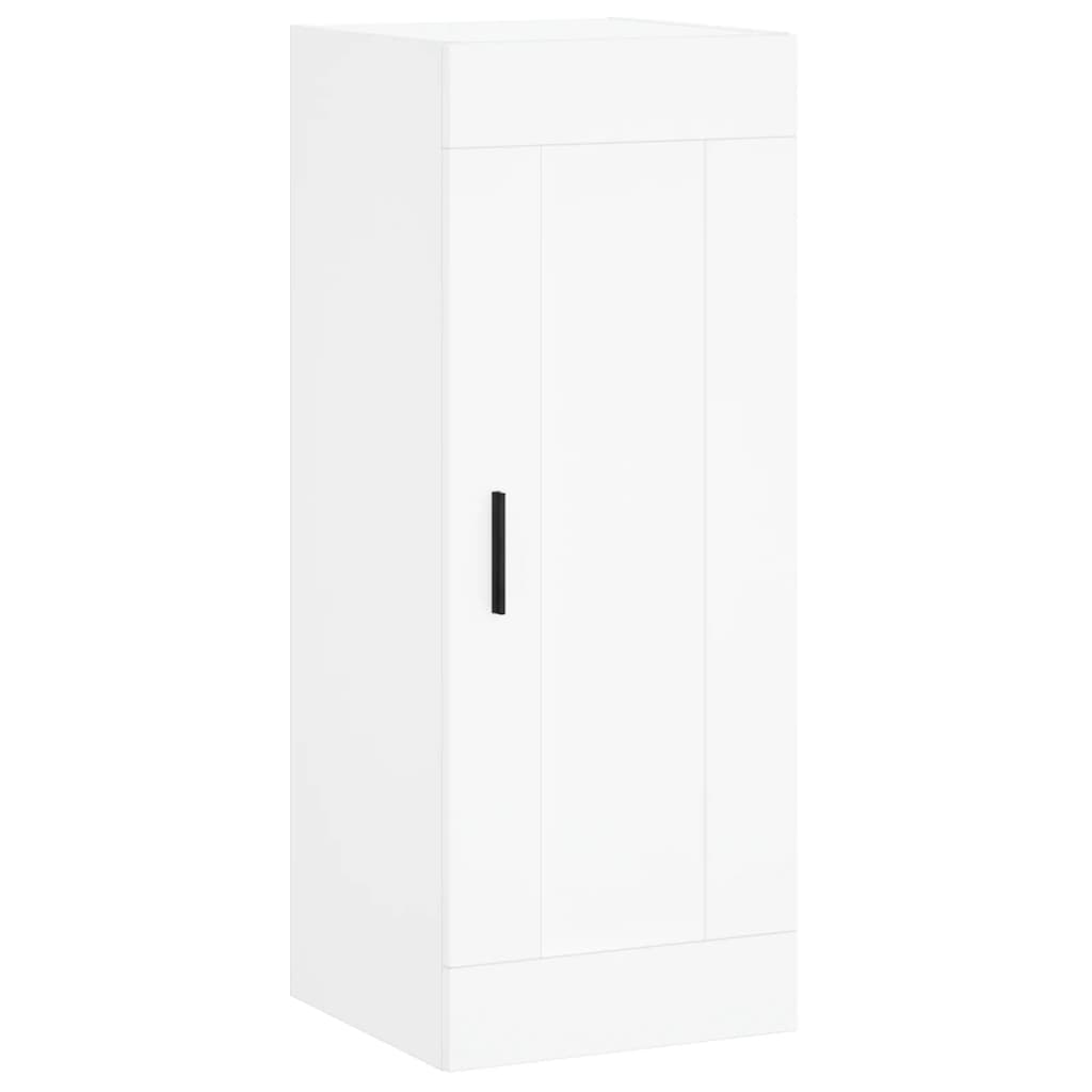 Visoka komoda bijeli 34,5x34x180 cm od konstruiranog drva