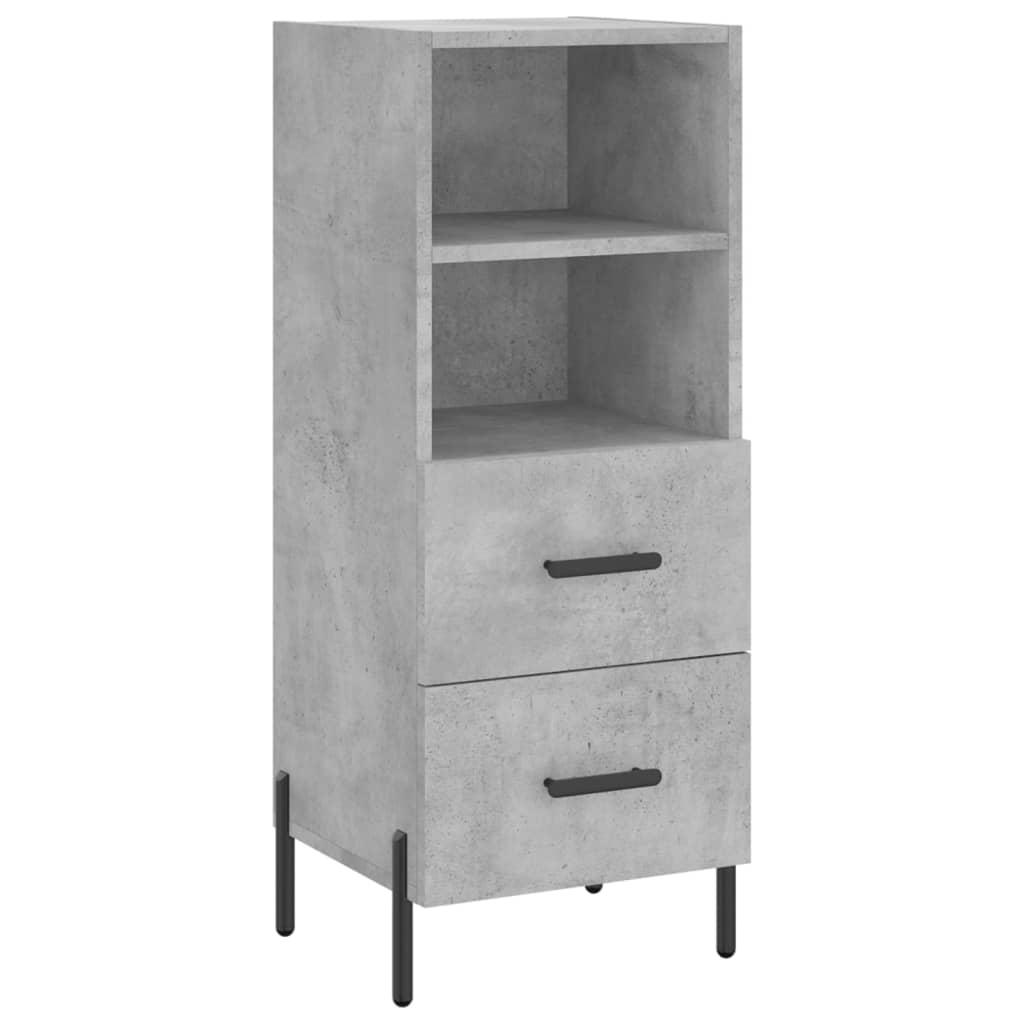 Visoka komoda siva betona 34,5x34x180 cm od konstruiranog drva