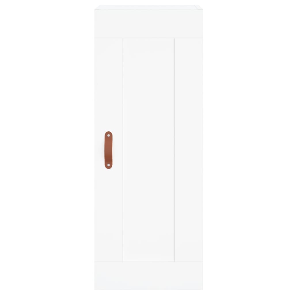 Visoka komoda bijeli 34,5x34x180 cm od konstruiranog drva