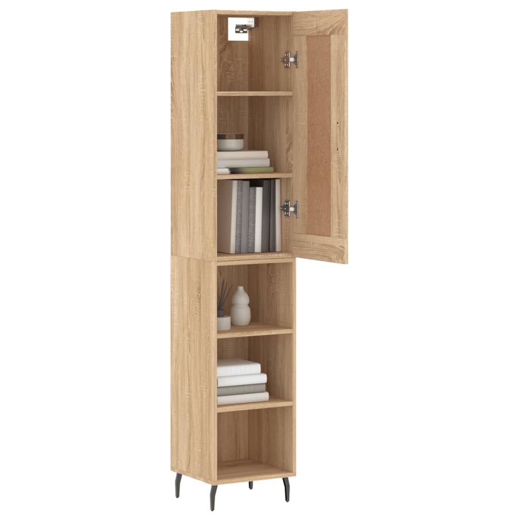Visoka komoda hrasta sonome 34,5x34x180cm od konstruiranog drva