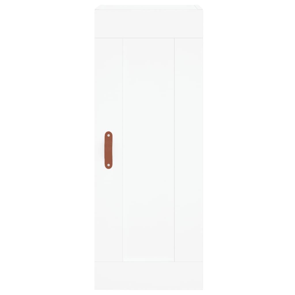 Visoka komoda bijeli 34,5x34x180 cm od konstruiranog drva