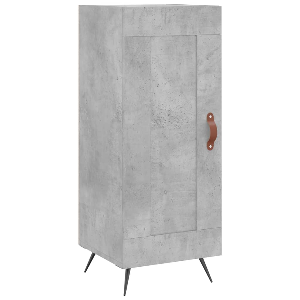 Visoka komoda siva betona 34,5x34x180 cm od konstruiranog drva