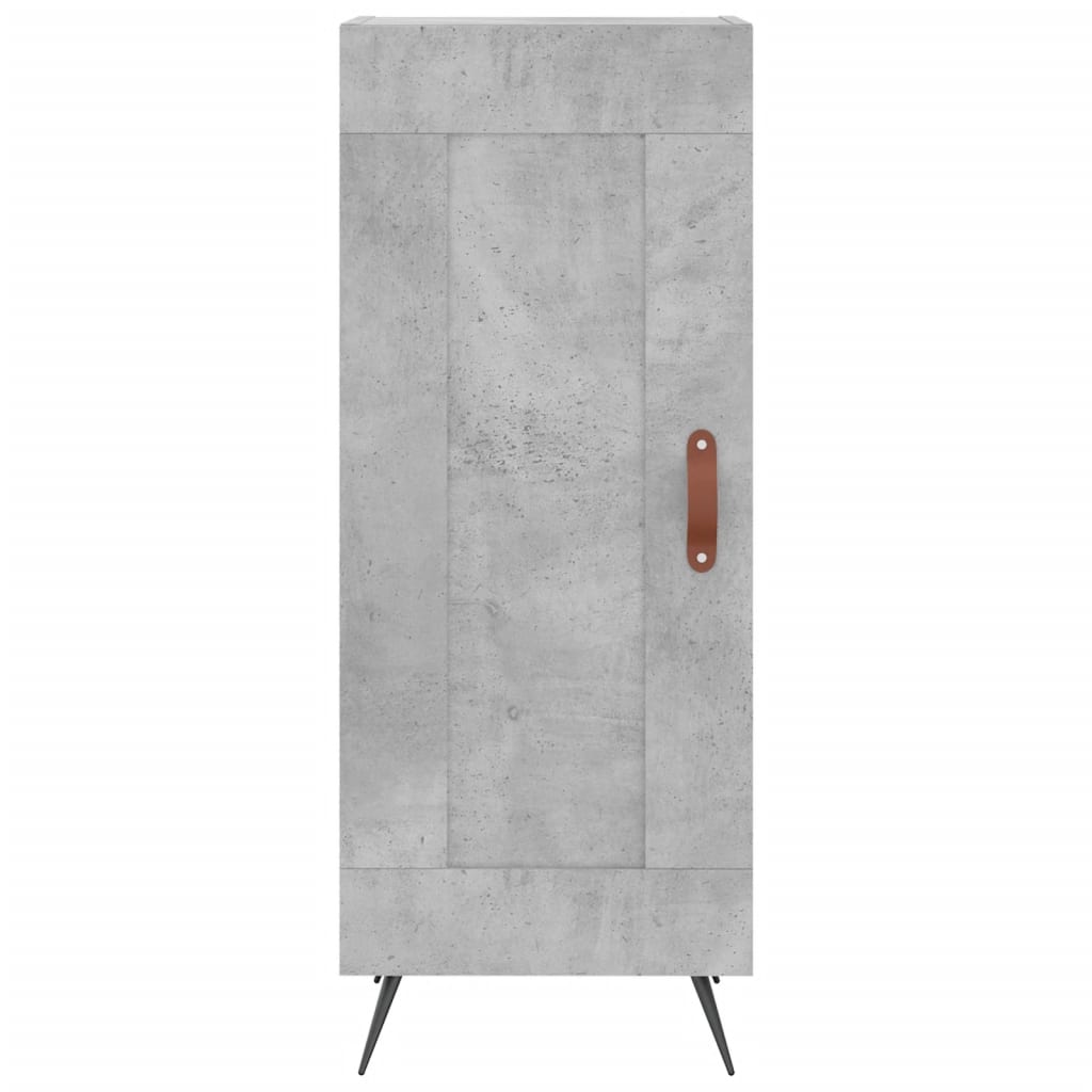 Visoka komoda siva betona 34,5x34x180 cm od konstruiranog drva