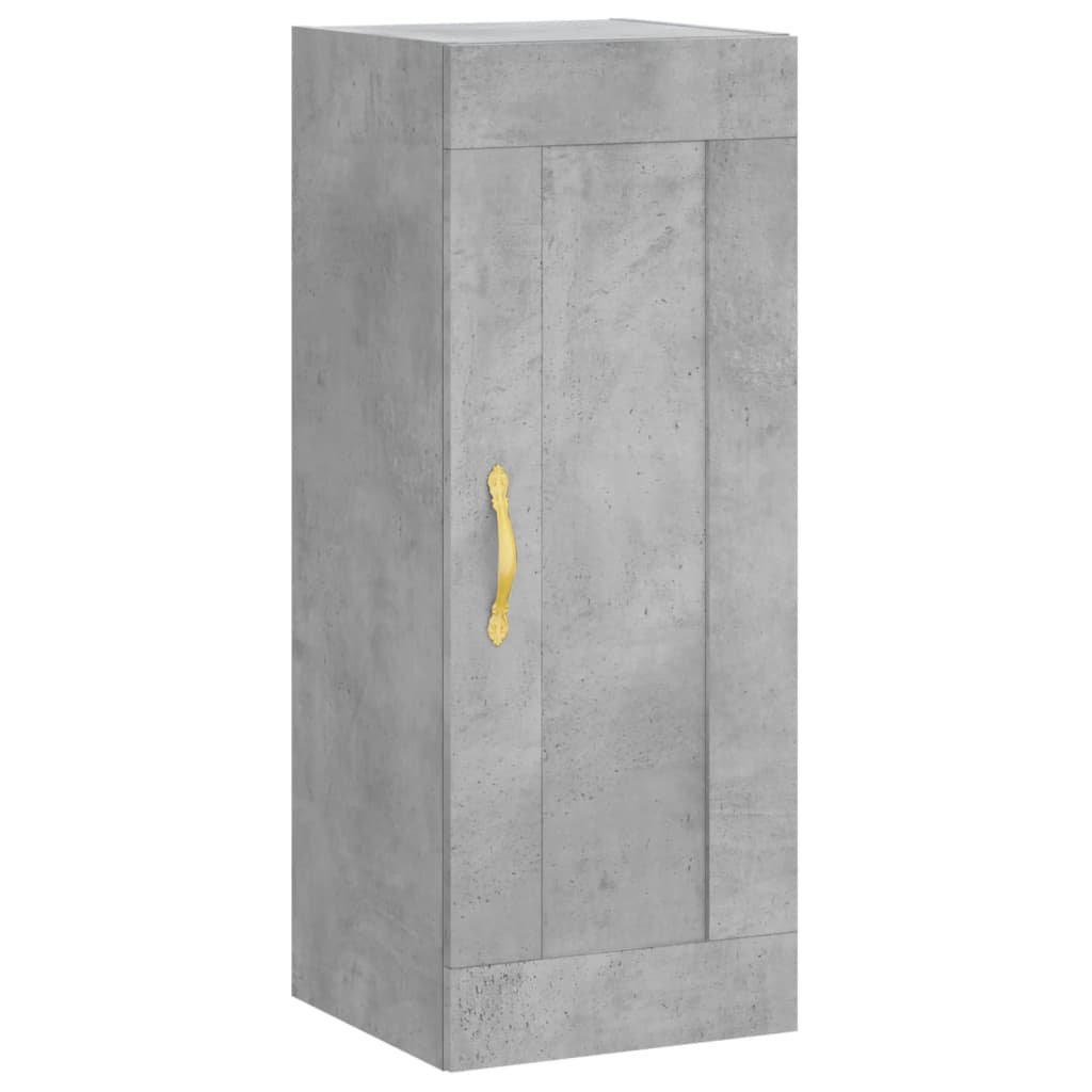 Visoka komoda siva betona 34,5x34x180 cm od konstruiranog drva