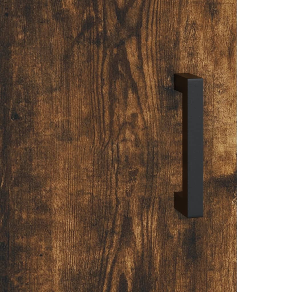 Visoka komoda dimljeni hrast 34,5x34x180cm konstruiranog drva