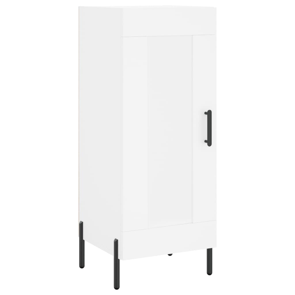Visoka komoda bijeli 34,5x34x180 cm od konstruiranog drva