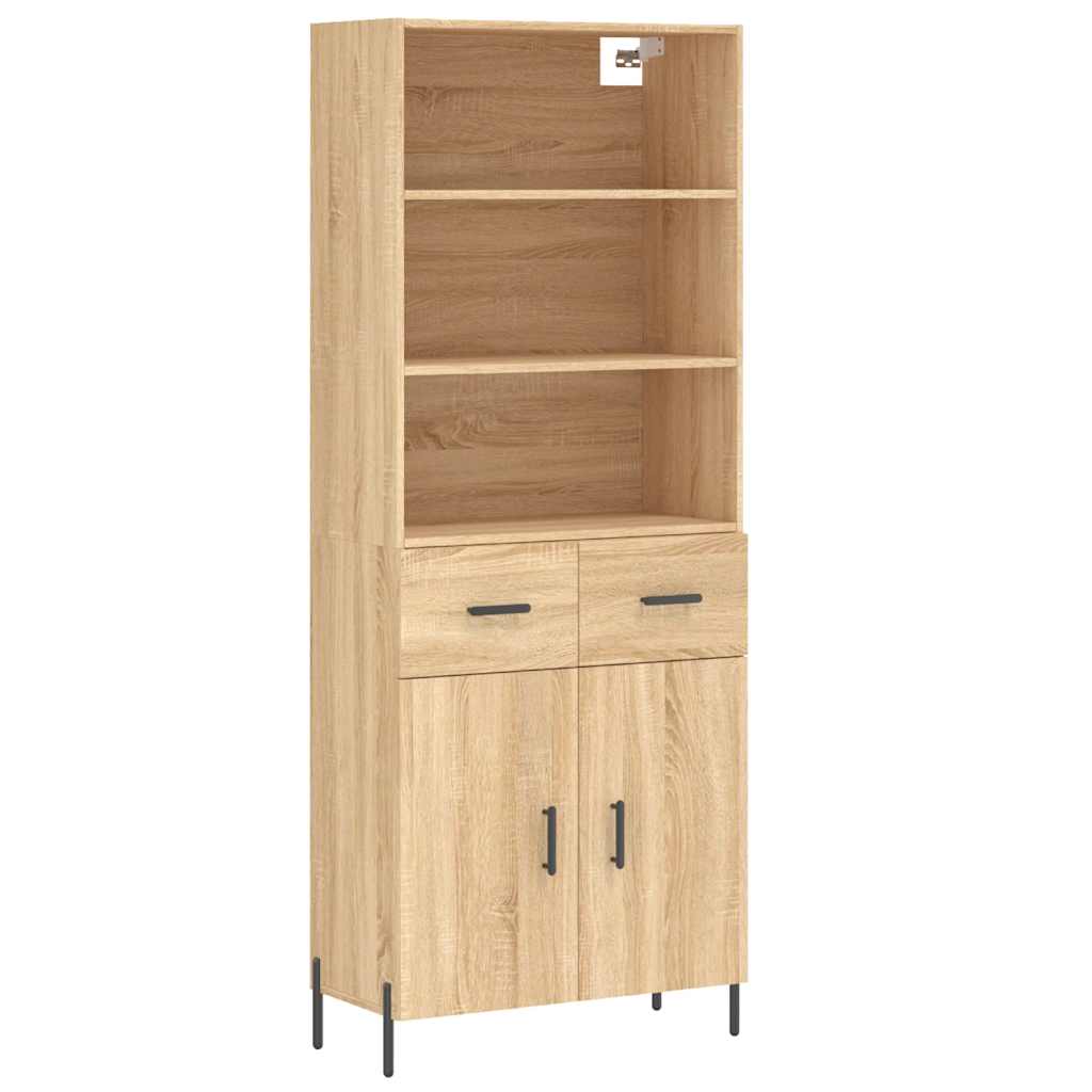 Visoka komoda hrasta sonome 69,5x34x180cm od konstruiranog drva
