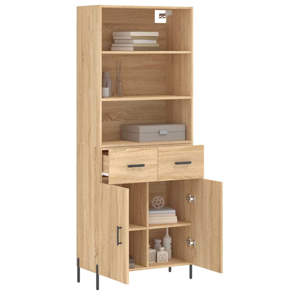 Visoka komoda hrasta sonome 69,5x34x180cm od konstruiranog drva
