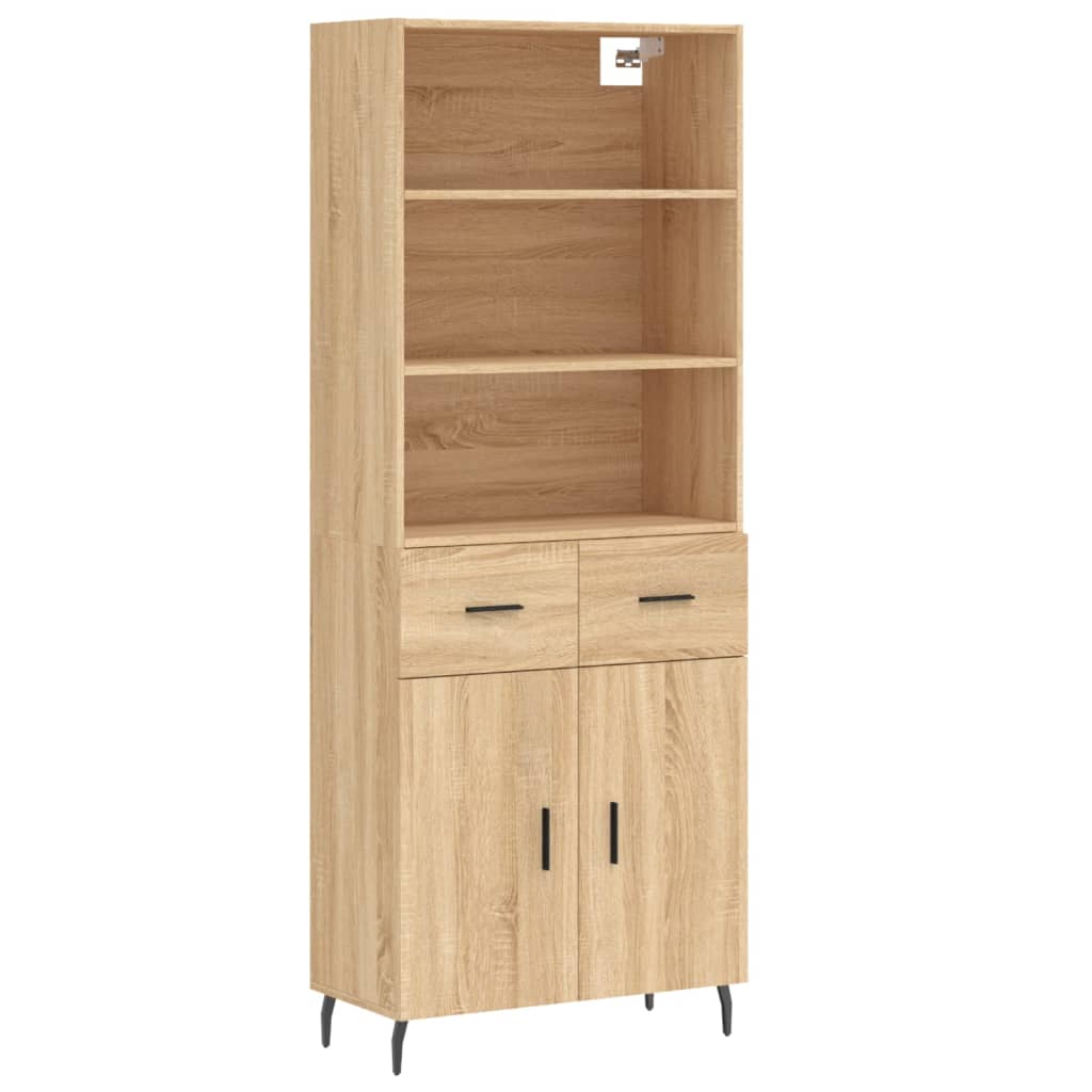 Visoka komoda hrasta sonome 69,5x34x180cm od konstruiranog drva