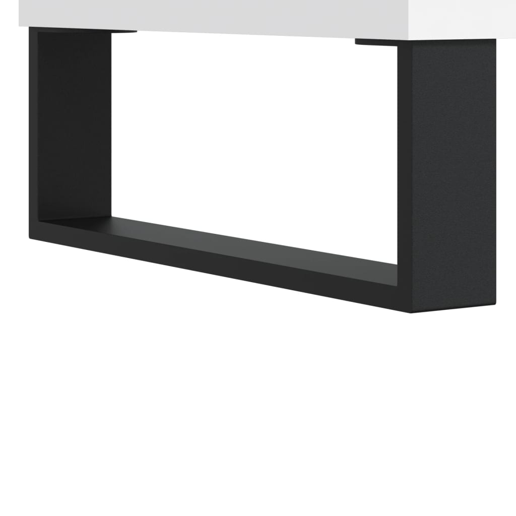 Visoka komoda bijela 69,5x34x180 cm konstruirano drvo