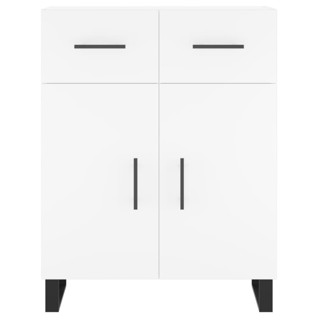 Visoka komoda bijela 69,5x34x180 cm konstruirano drvo