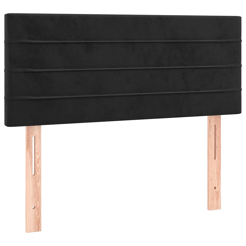 Box spring krevet s madracem crni 90x200 cm baršunasti
