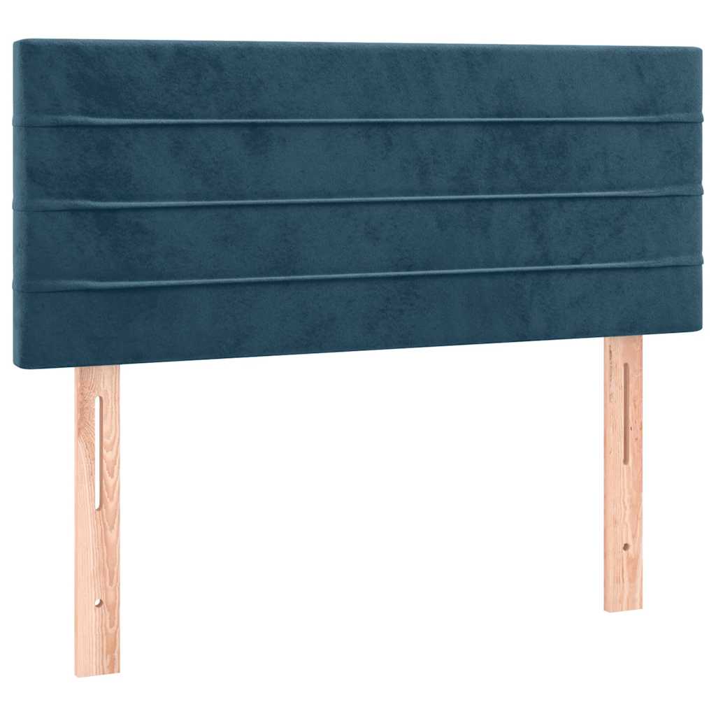 Box spring krevet s madracem tamnoplavi 100x200 cm baršunasti