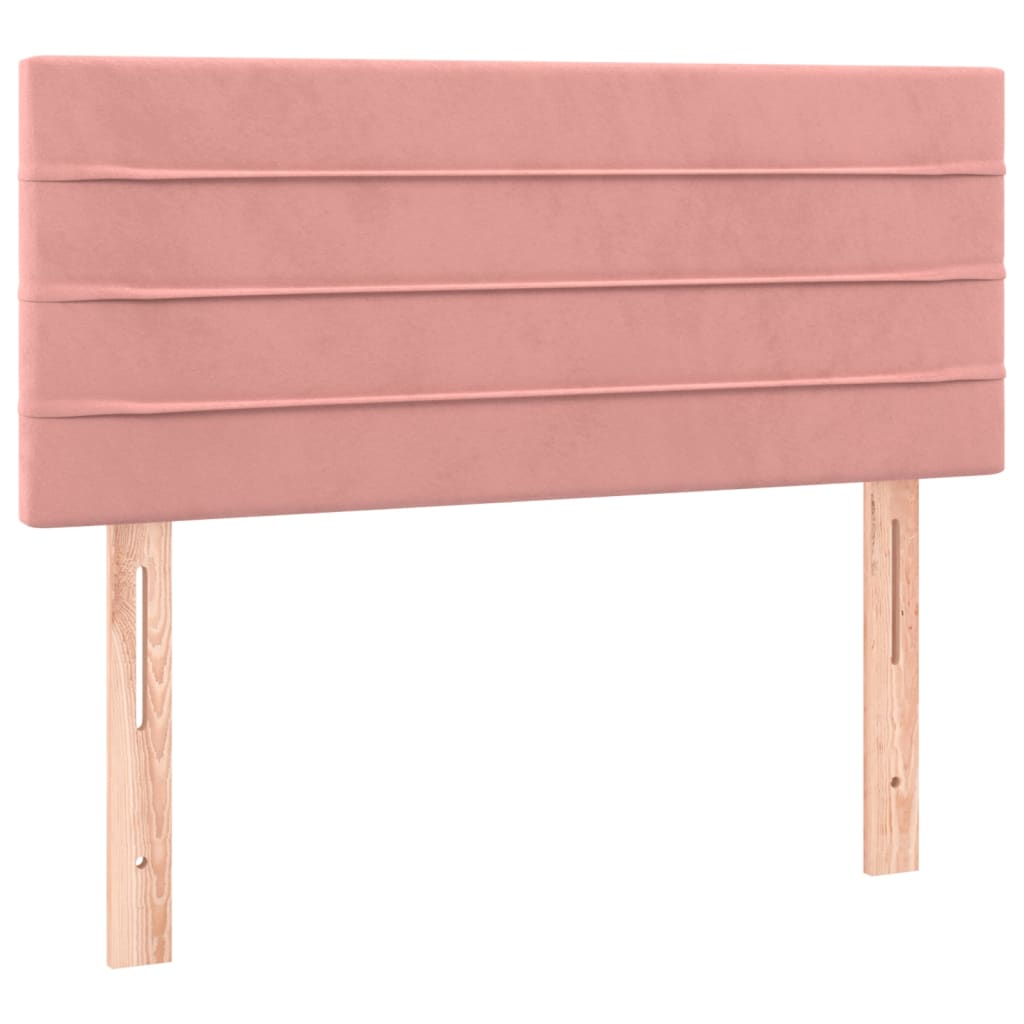 Box spring krevet s madracem ružičasti 100x200 cm baršunasti