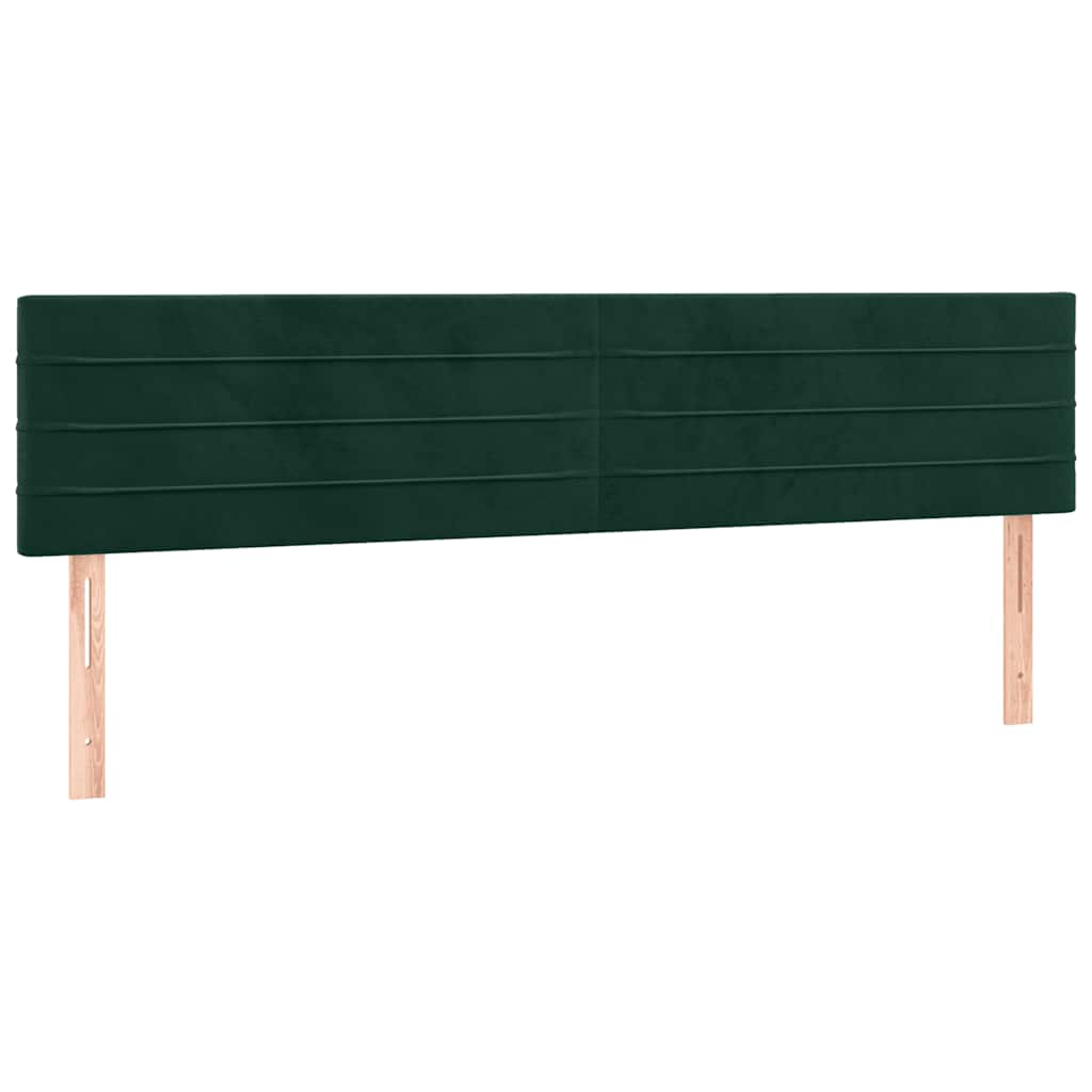 Krevet s oprugama i madracem tamnozeleni 160x200 cm baršunasti