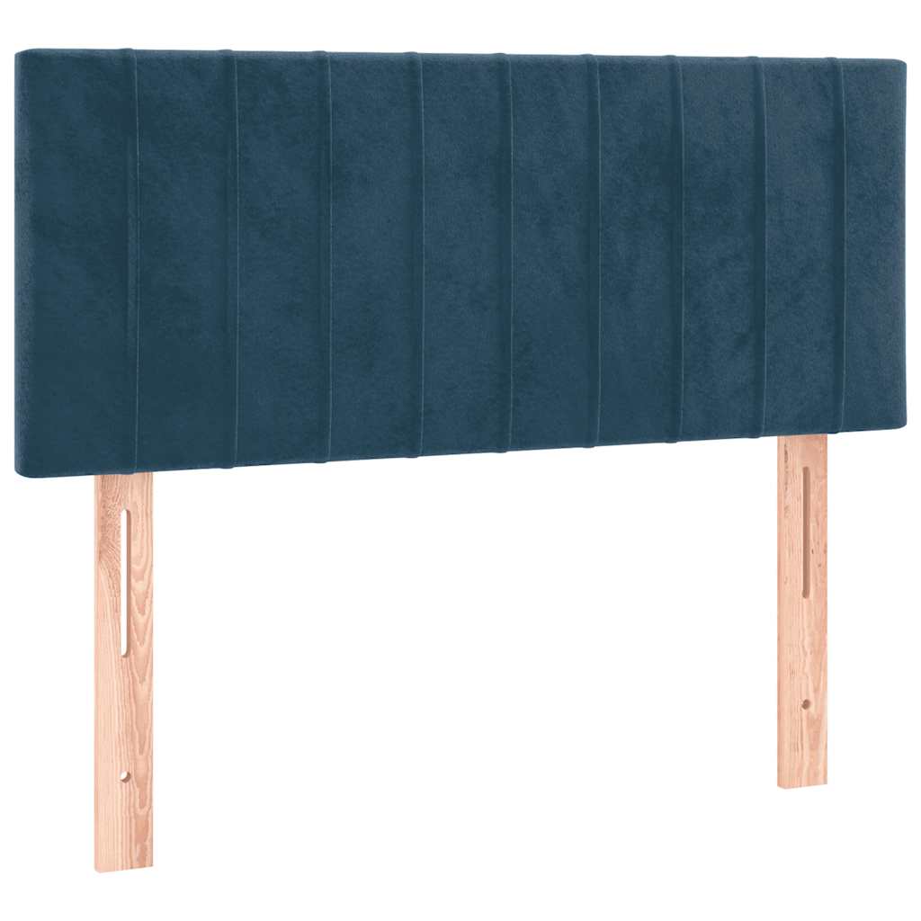 Box spring krevet s madracem tamnoplavi 100x200 cm baršunasti