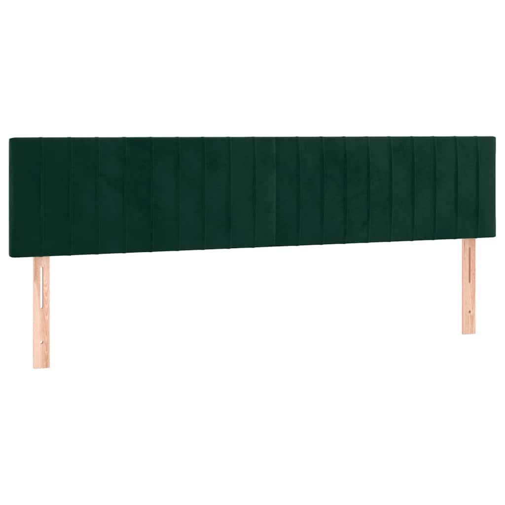 Krevet s oprugama i madracem tamnozeleni 180x200 cm baršunasti