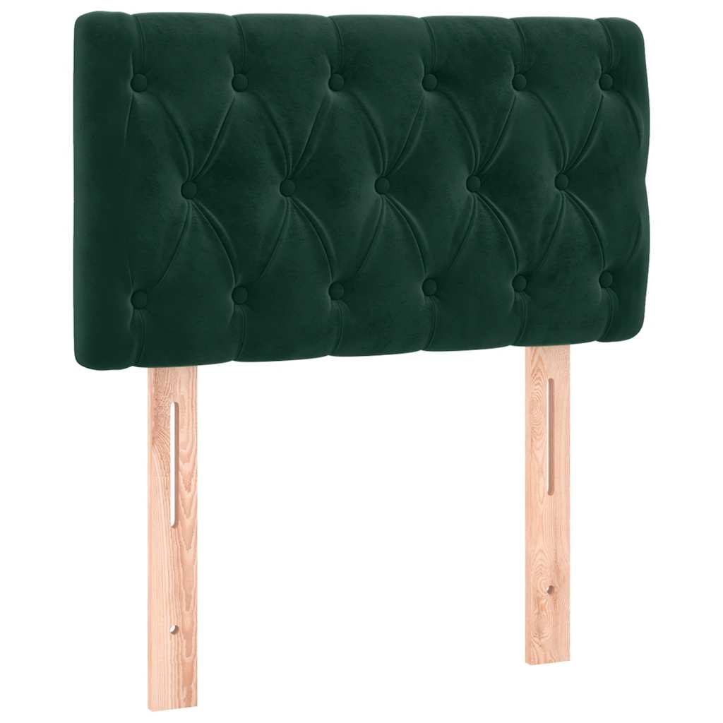 Box spring krevet s madracem tamnozeleni 80 x 200 cm baršunasti