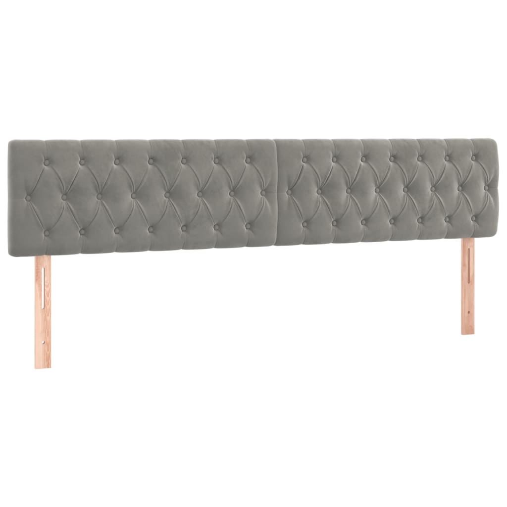 Krevet s oprugama i madracem svjetlosivi 180x200 cm baršunasti