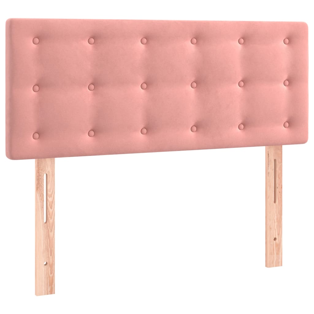 Box spring krevet s madracem ružičasti 80 x 200 cm baršunasti
