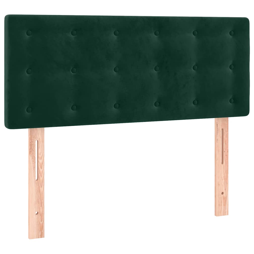 Box spring krevet s madracem tamnozeleni 90x200 cm baršunasti