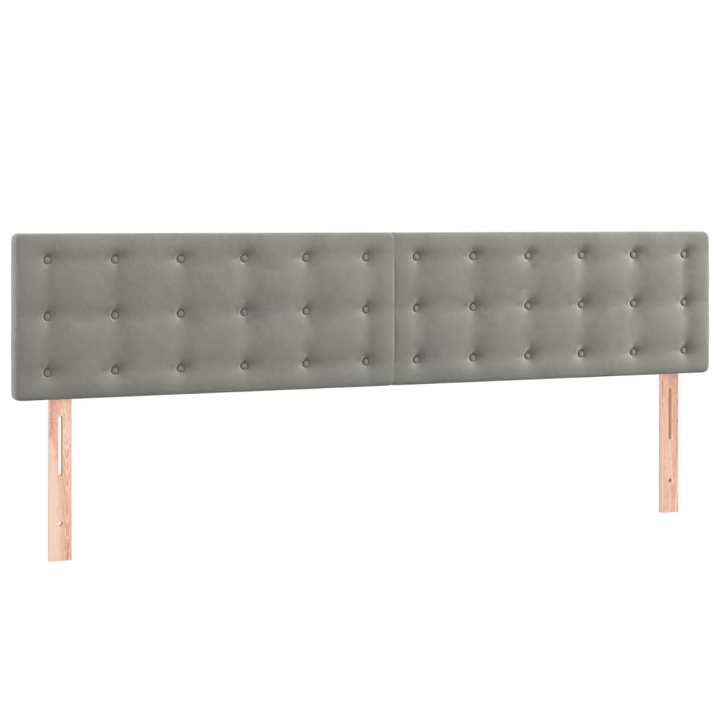 Krevet s oprugama i madracem svjetlosivi 160x200 cm baršunasti