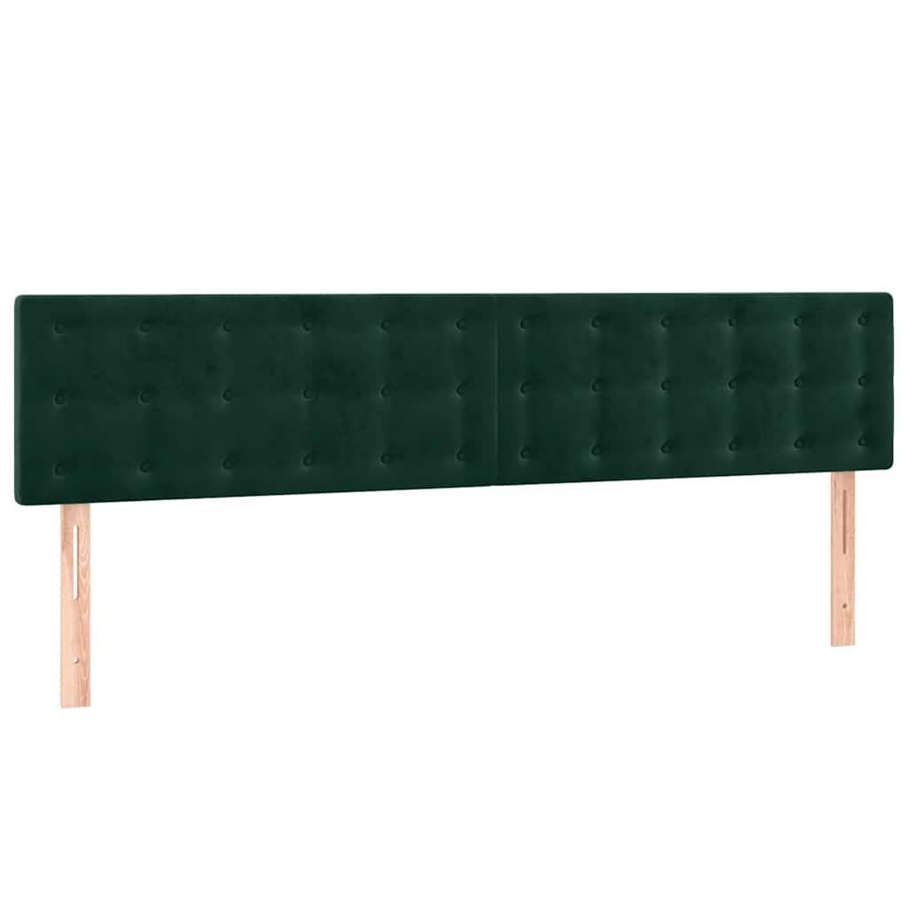 Krevet s oprugama i madracem tamnozeleni 180x200 cm baršunasti
