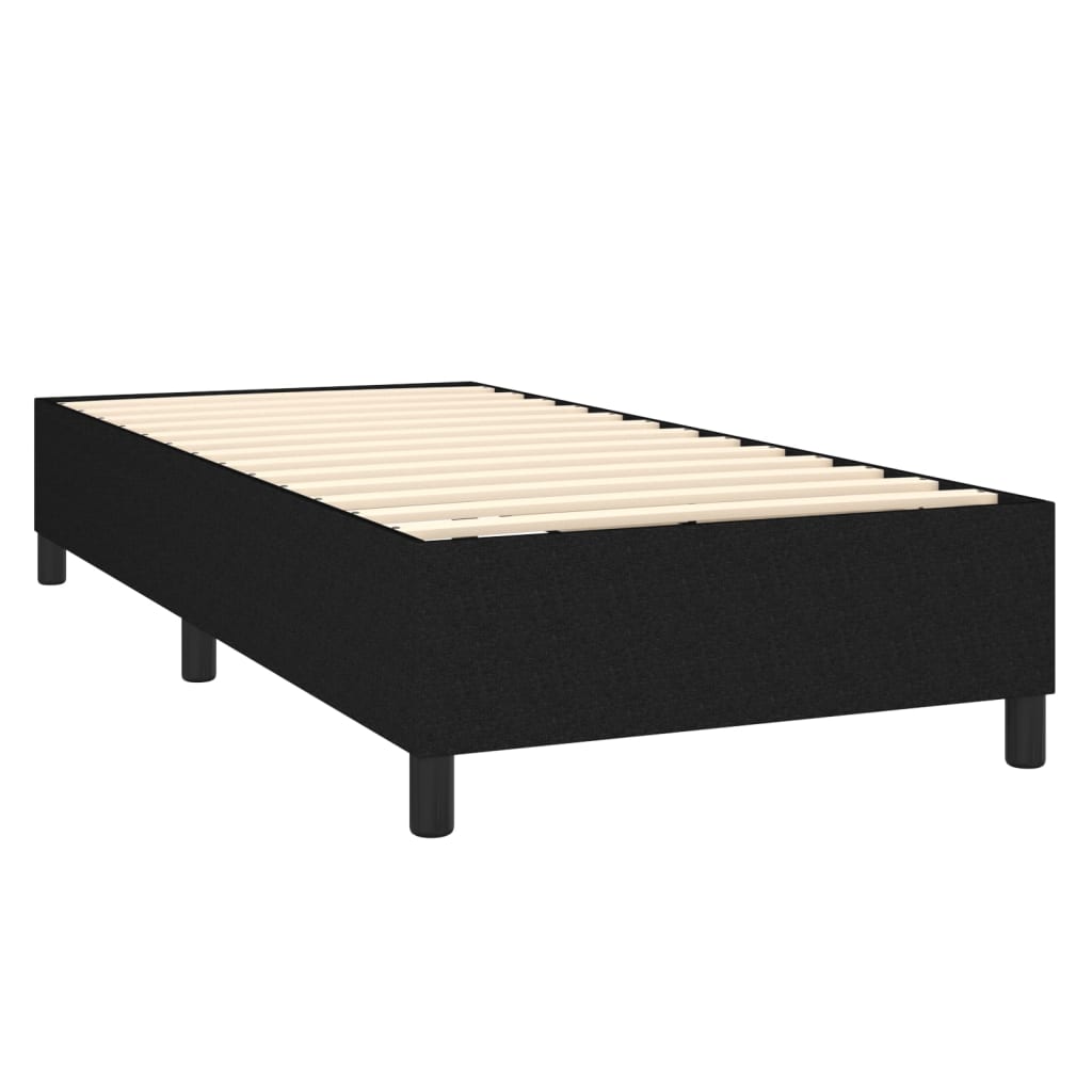 Box spring krevet s madracem crni 80 x 200 cm od tkanine
