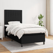 Box spring krevet s madracem crni 80 x 200 cm od tkanine