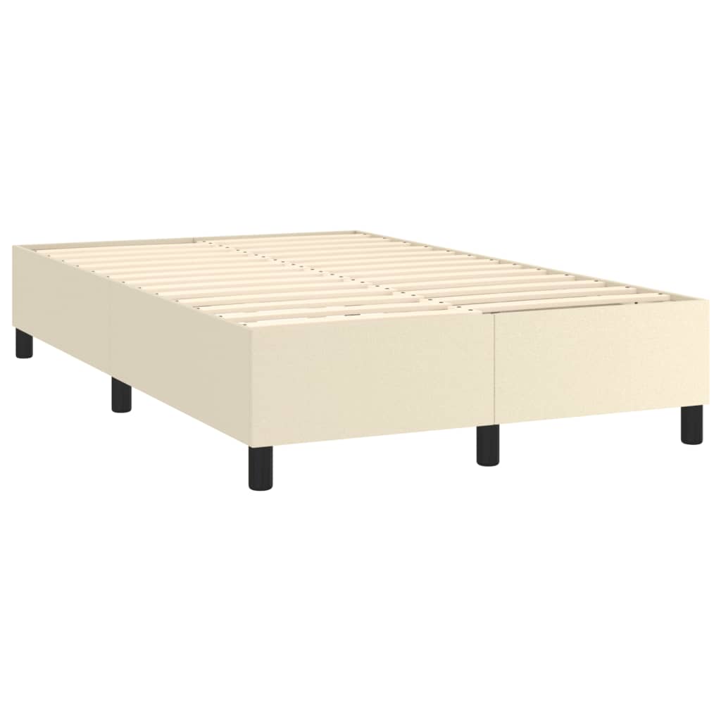 Krevet s oprugama i madracem krem 120x200 cm od umjetne kože