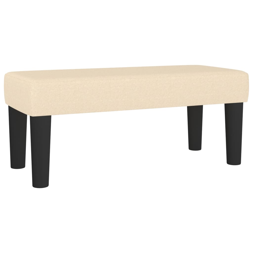 Krevet s oprugama i madracem krem 90 x 200 cm od tkanine