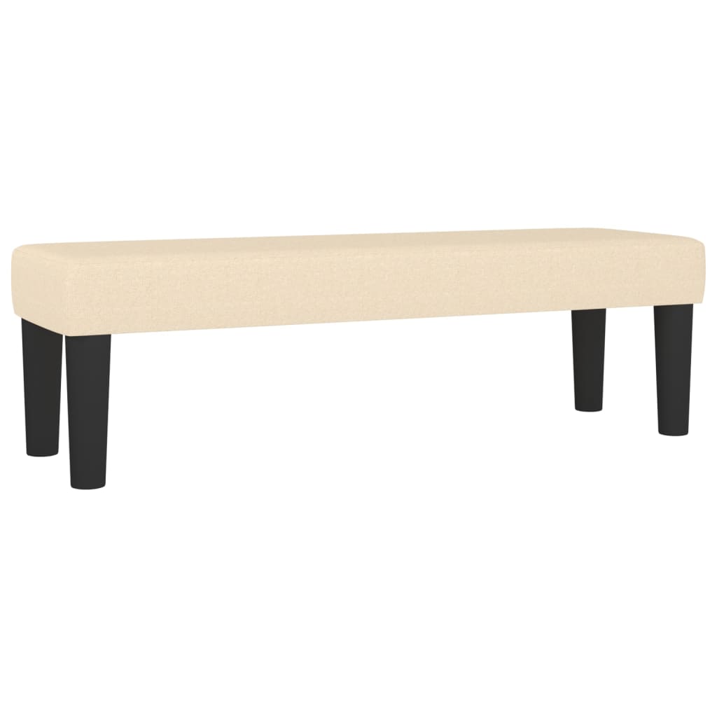 Krevet s oprugama i madracem krem 140 x 190 cm od tkanine