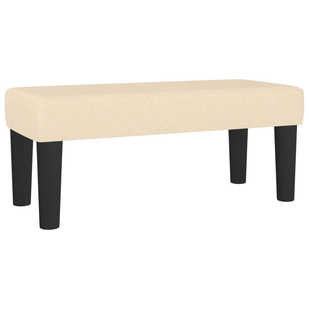 Krevet s oprugama i madracem krem 100 x 200 cm od tkanine