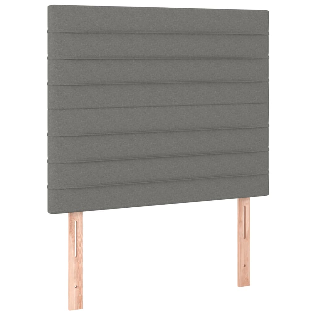 Krevet s oprugama i madracem tamnosivi 120 x 200 cm od tkanine