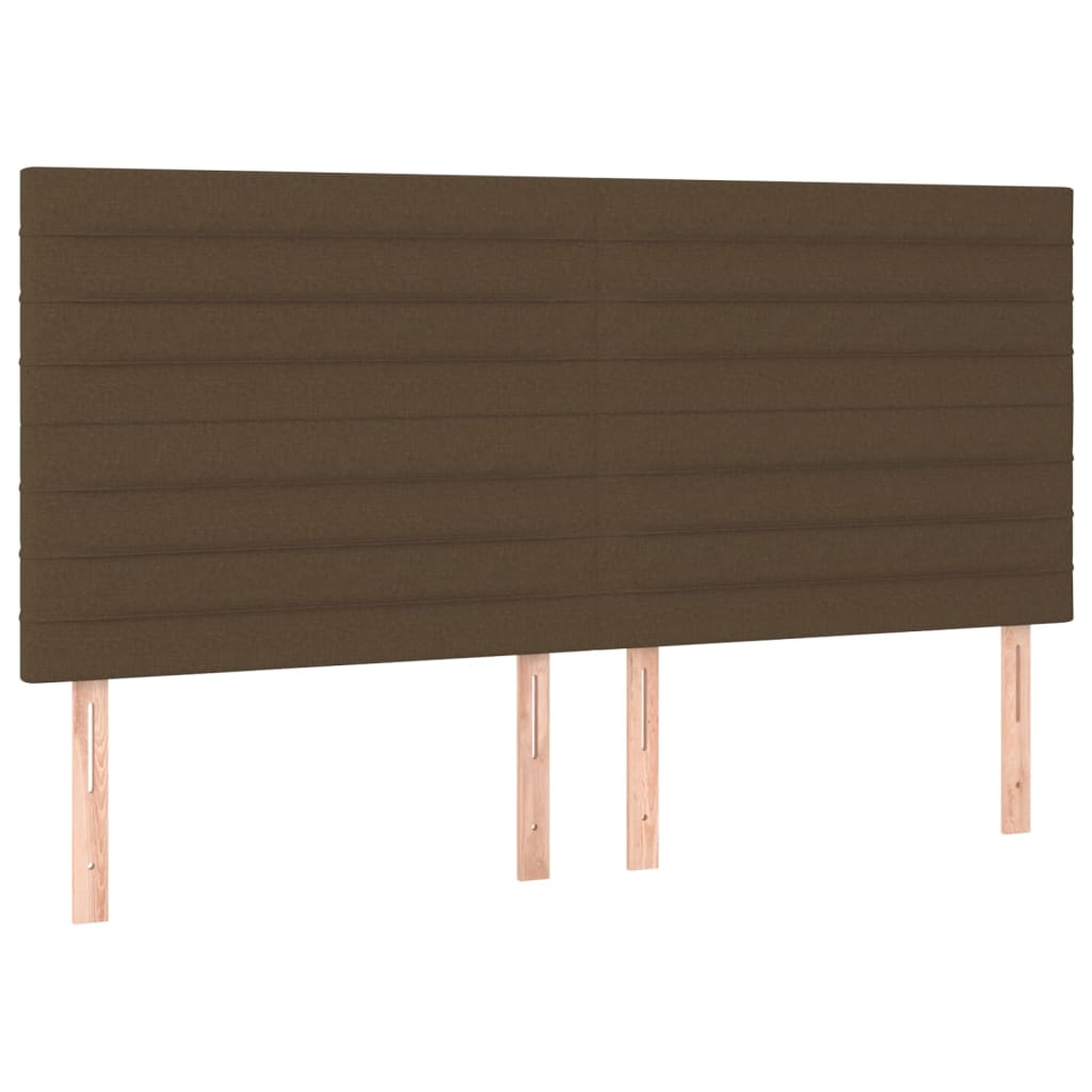Krevet s oprugama i madracem tamnosmeđi 160x200 cm tkanina