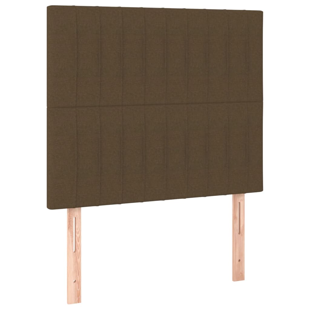 Krevet s oprugama i madracem tamnosmeđi 100 x 200 cm od tkanine