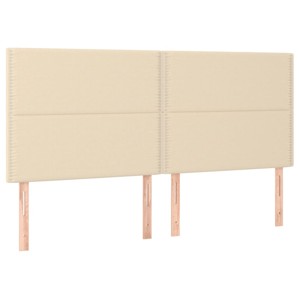 Krevet s oprugama i madracem krem 180x200 cm od tkanine