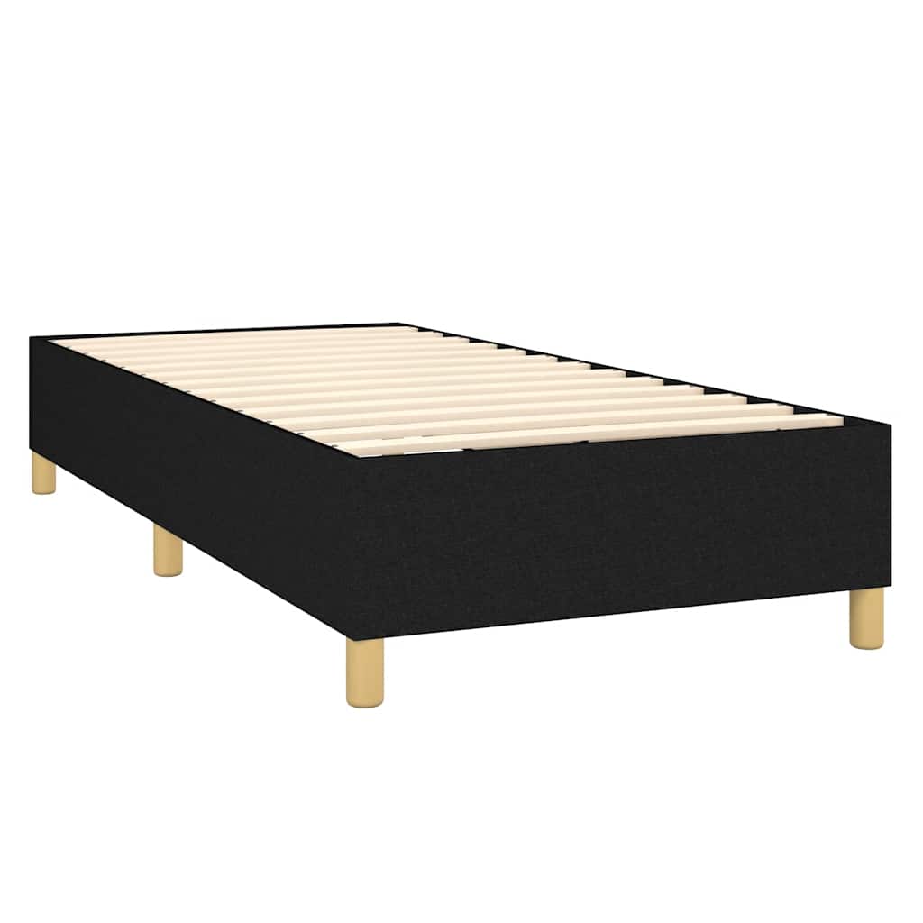 Box spring krevet s madracem crni 90x190 cm od tkanine