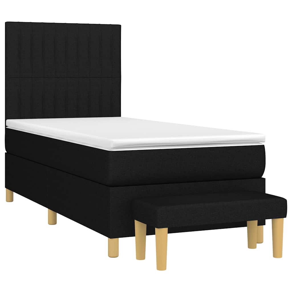 Box spring krevet s madracem crni 80 x 200 cm od tkanine