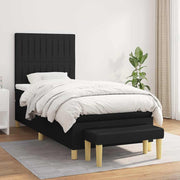 Box spring krevet s madracem crni 80 x 200 cm od tkanine
