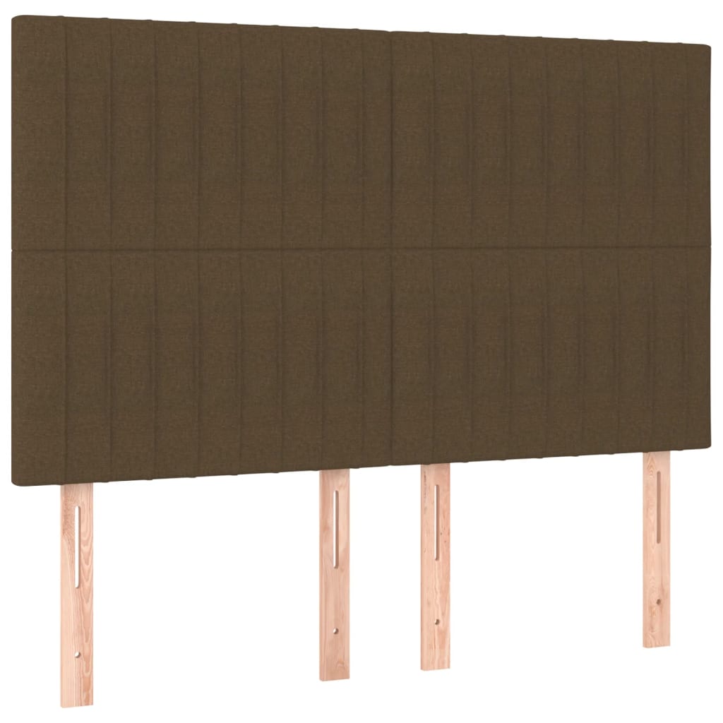 Krevet s oprugama i madracem tamnosmeđi 140x200 cm tkanina