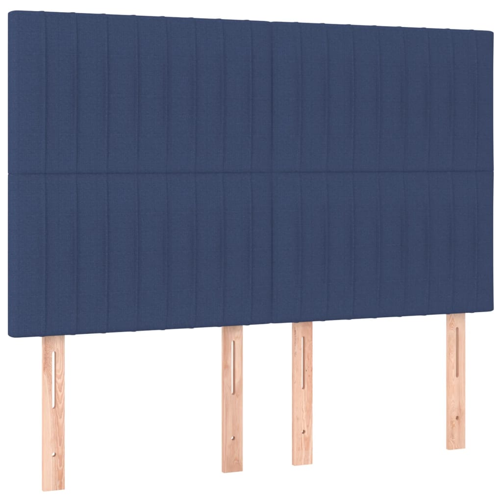 Krevet s oprugama i madracem plavi 140x200 cm od tkanine