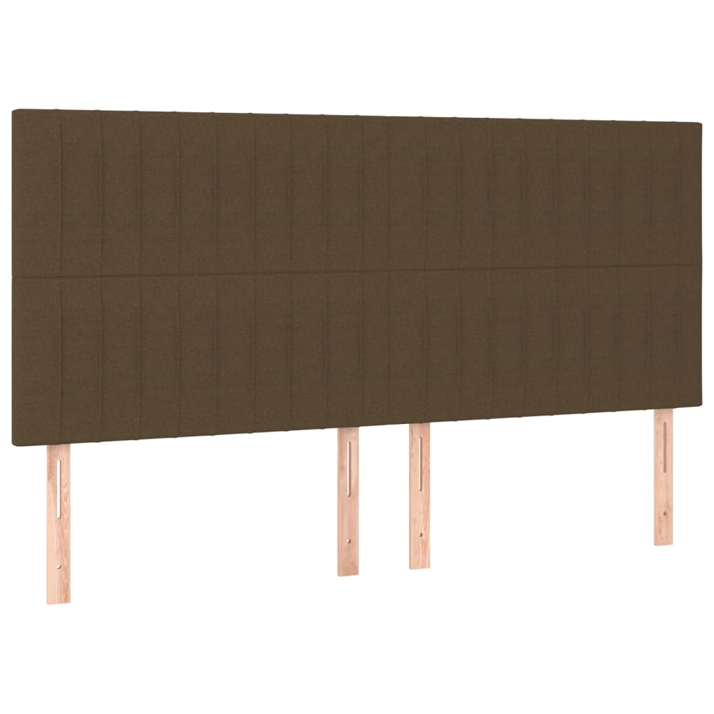 Krevet s oprugama i madracem tamnosmeđi 160x200 cm tkanina