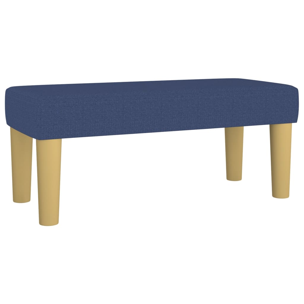 Krevet s oprugama i madracem plavi 90 x 190 cm od tkanine