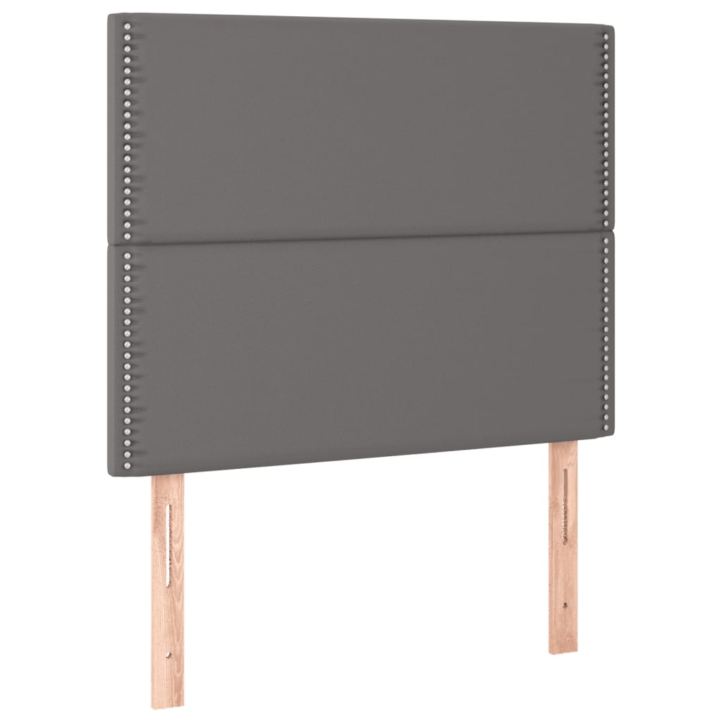 Krevet s oprugama i madracem sivi 120x200 cm od umjetne kože
