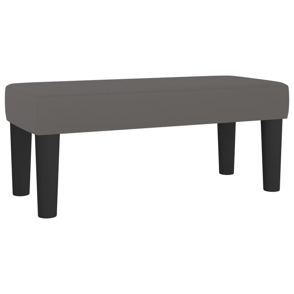 Krevet s oprugama i madracem sivi 100x200 cm od umjetne kože