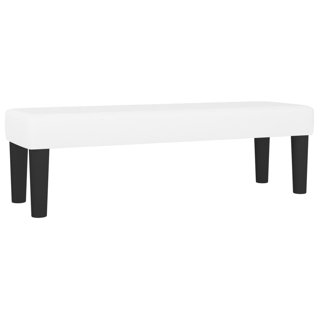 Krevet s oprugama i madracem bijeli 140x190 cm od umjetne kože