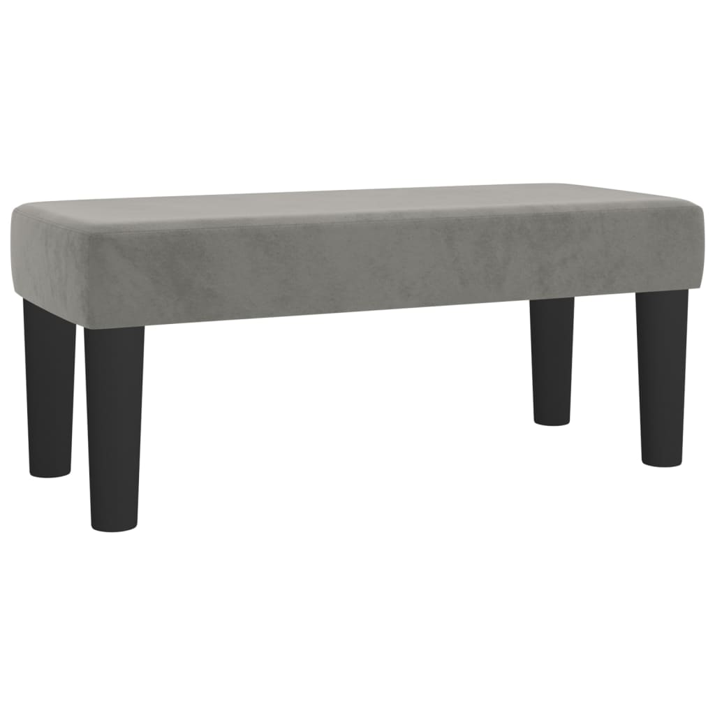 Box spring krevet s madracem svjetlosivi 90x190 cm baršunasti