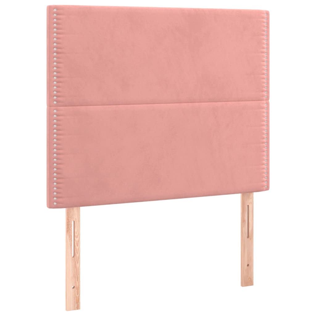 Box spring krevet s madracem ružičasti 100x200 cm baršunasti